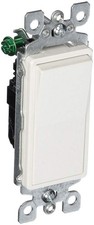 Leviton 5601-2WM 8 Pack 15Amp 120/277V Decora Rocker Single Pole AC Quiet...