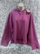 Nike Yoga Dri-FIT Women s Size L Fuchsia Pullover Fleece Hoodie 75 NWT