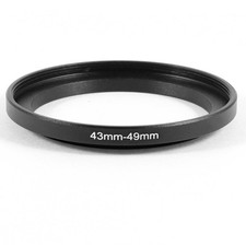 Camera Parts 43mm-49mm Lens Filter Ring Adapter Black
