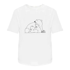 'Polar Bear Mother & Cubs' Unisex T-Shirt -  100% Cotton (S-XXL) (TA046656)