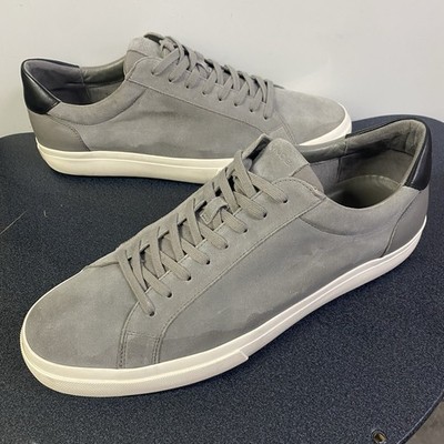 Vince Shoes Mens Size 13 Gray Fulton Sneakers Suede Gum Bottom Casual Dress Shoe