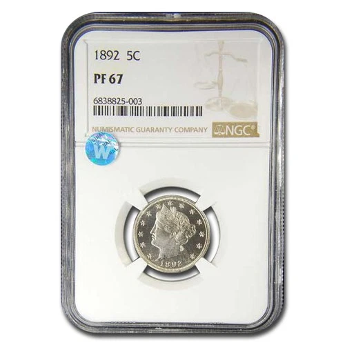 1892 Liberty Head V Nickel PF-67 NGC