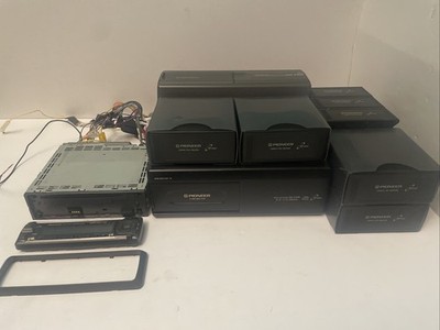 Pioneer DEH-P4000 Bundle, CDX-P1200, CDX-P1210, 7 Magazines - Untested Parts