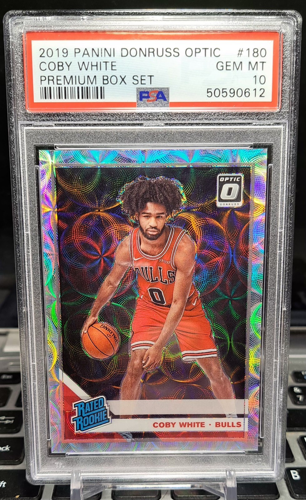 2019-20 Donruss Optic - Rated Rookie Coby White #180 Premium Box Set /249 PSA 10