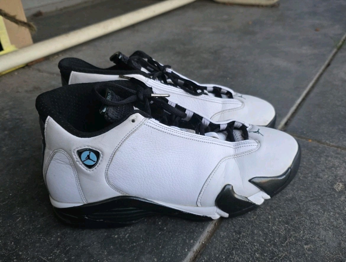 chocolat シルバー Size 13 Air Jordan 14 OG 1999 Oxidized Green White Vintage
