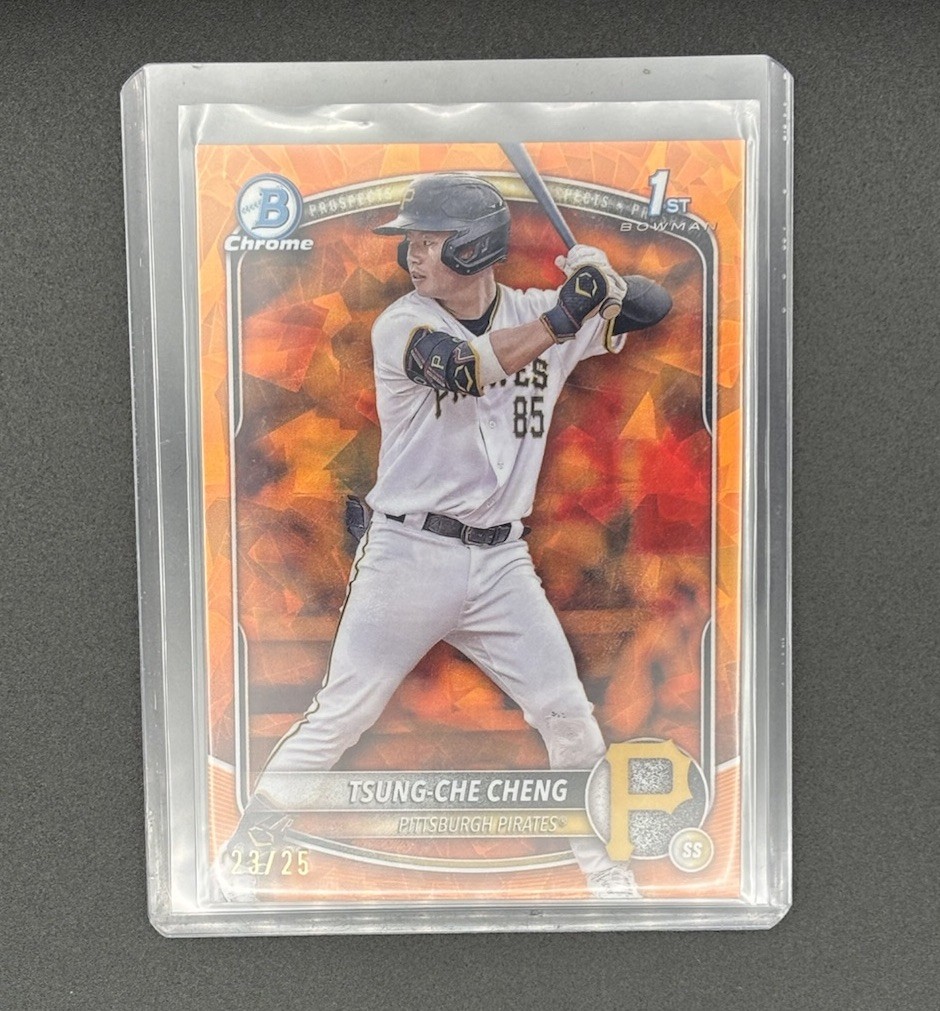 2025 Bowman Chrome Prospects BCP-95 Tsung-Che Cheng 1st Bowman S/E Orange /25