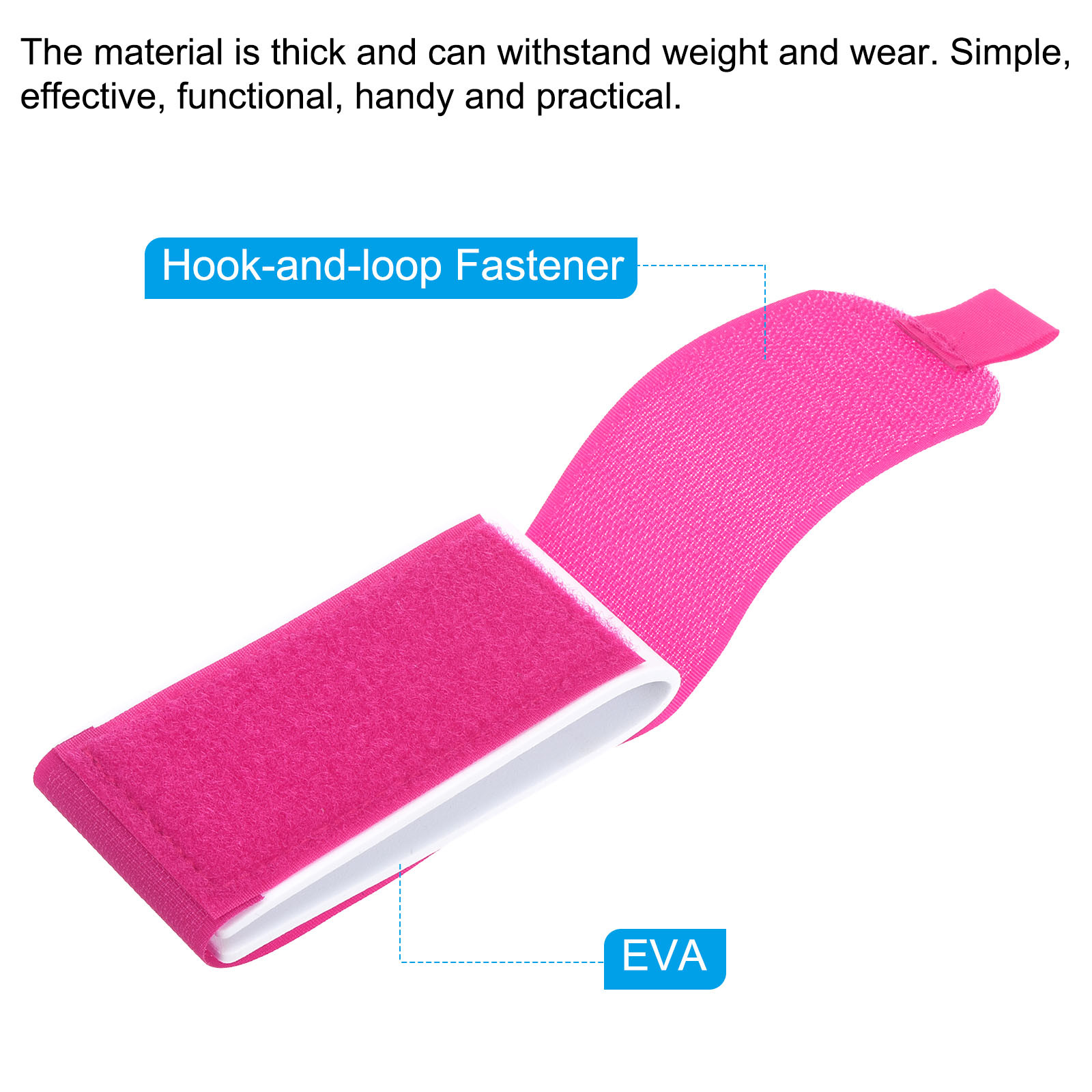 SALOMON Cinghia Porta Sci 47cmx5 5cm Confezione da 6 Cinghia per Scarponi da Snowboard Rosso Rosa