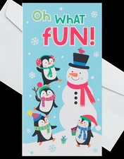 Gift Money Holder Card w/ Envelope 3.25" x 6.25" - Oh What Fun!
