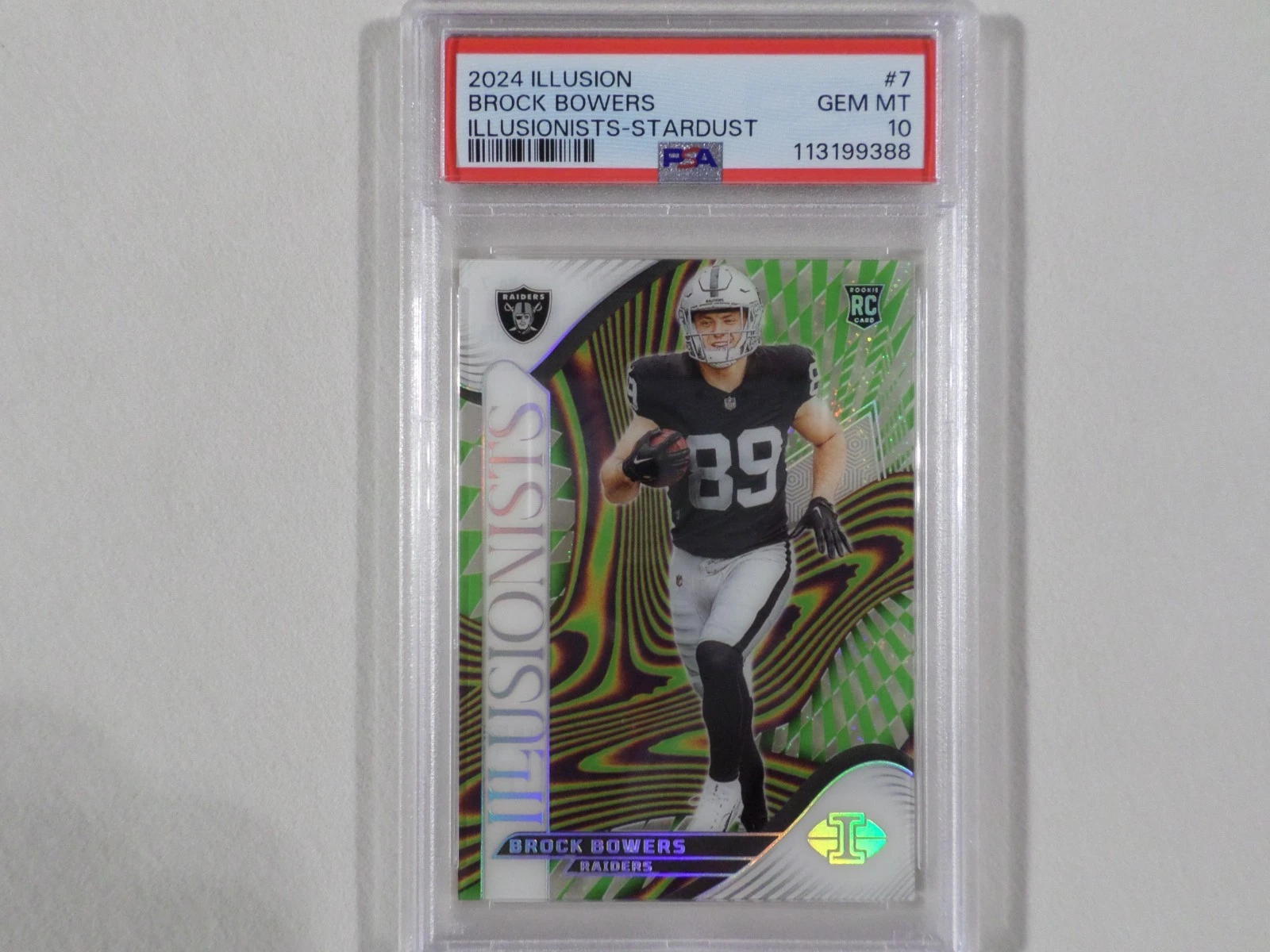 Brock Bowers Panini Illusions Illusionists #7 Stardust