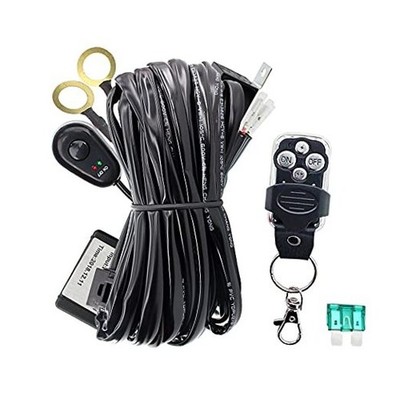 LED Work Lights Bar Remote Wiring Harness Kit 1Lead 1 Leads with Remote Control