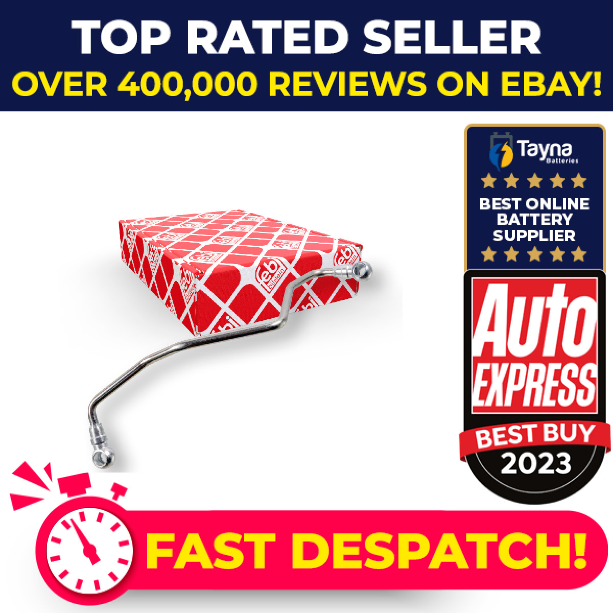Oil Pipe, charger 184730 Febi 11657534454 Genuine Top Quality Guaranteed New