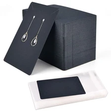 120 Pieces Earring Necklace Display Cards Jewelry Holder Cards Paper Tags with 1