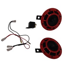 Grill Mount 12v Red Super Loud Horn Set Fits Nissan 370z Gt-r Maxima Altima Juke