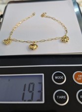 18karat Italian Gold Charms Bracelets/Handchain 18karat Yellow Gold
