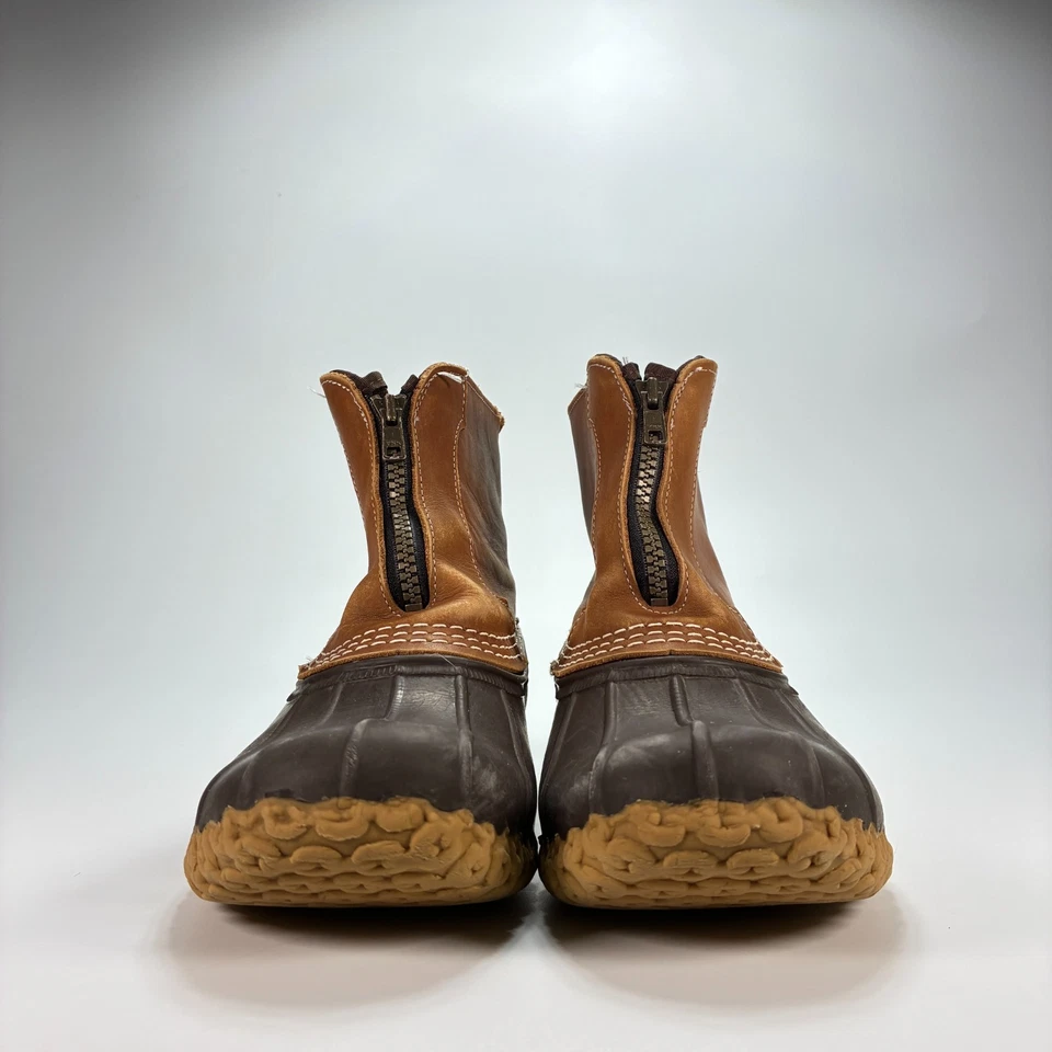 Bean Boots de L.L. Botas impermeables con cremallera de cuero marrón tostado Bean para hombre talla 9 Foto 2 de 4