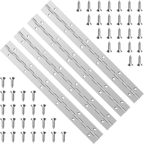 4 Pack 12" Stainless Steel Piano Hinge for Cabinets Boat Marine Door Furniture - Picture 1 of 7