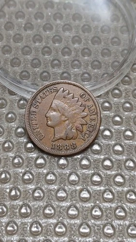1888 Indian Head Cent Penny F Fine                                          Y945