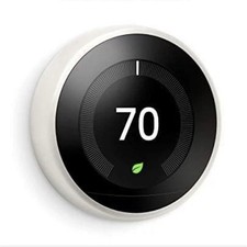 Google Nest Learning Thermostat Programmable Wi-Fi, App Control, White.