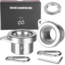 Bearing Steel Ball Flag Pole Rings, Tangle Free Aluminum Alloy Flag Pole Spinner