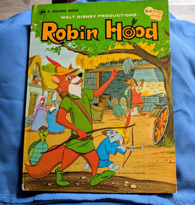 Golden Press Walt Disney Productions Robin Hood A Golden Book 1973 Disney
