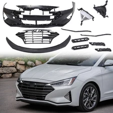 Front Bumper Cover&Grille Kit Assembly For 2019-2020 Hyundai Elantra Primed