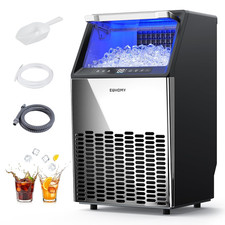 Commercial Ice Maker Machine,120Lbs/24H Stainless Steel under Counter Ice Machin