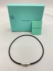 TIFFANY&Co. Surfer Rubber Necklace Choker, Silver