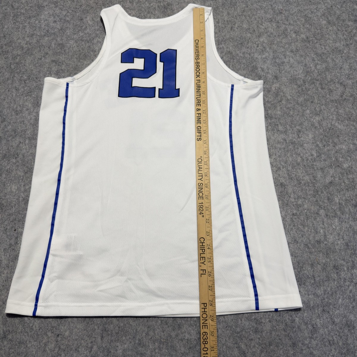 Duke Blue Devils Basketball Jersey Mens Medium Blue White NCAA