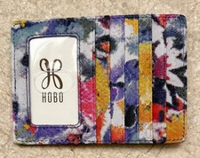 Nwt Hobo International Euro Slide Leather Card Wallet, Poppy Floral c 
