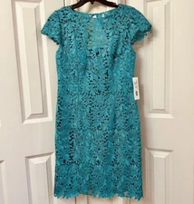 Patra Women's Open-back Lace Sheath Dress