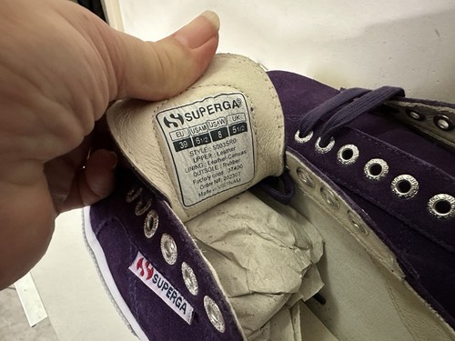 NEW SUPERGA 2750 Suede - Woman’s Sneak - Petunia Purple Colour. Size 39 Euro - Picture 13 of 23