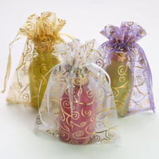 30pcs 6x8" Premium Organza Mesh Bag Satin drawstring for Jewelry,Candy Gift bag