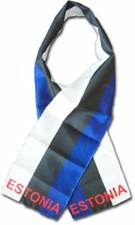 Estonia Country Lightweight Flag Printed Knitted Style Scarf 8"x60"