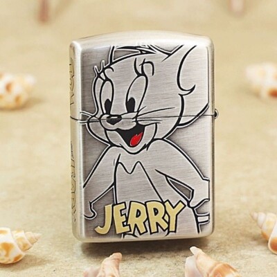 あしたのジョージッポ＆トムとジェリージッポ Zippo Tom And Jerry 2 Sided Design Silver Etching Lighter Regular
