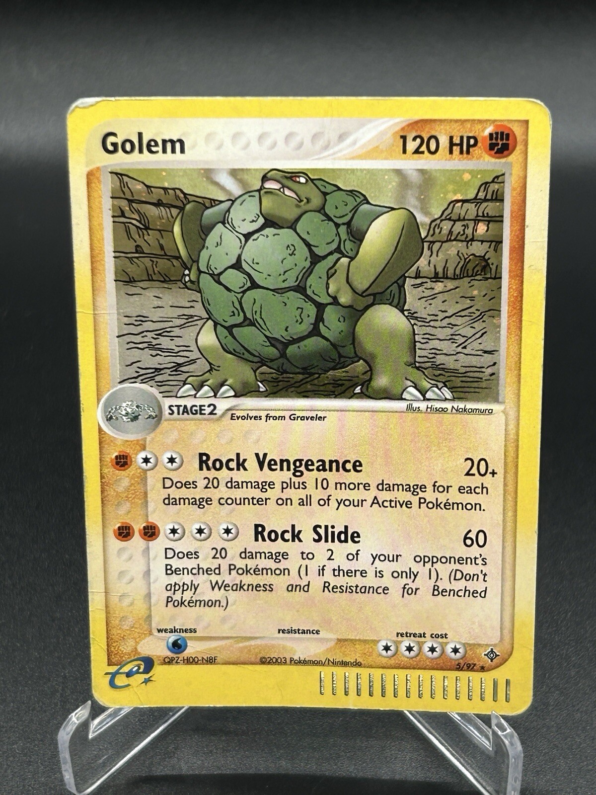 Golem Holo 5/97 Rare EX Dragon Pokemon Card 2003 WoTC