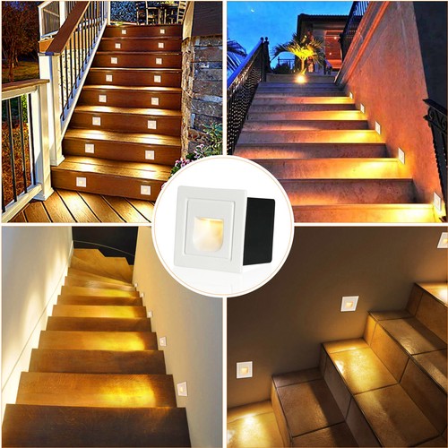 8x 1W LED Wandeinbauleuchte Treppenbeleuchtung Wandleuchte Stufenlicht 230V IP65 - Bild 4 von 12