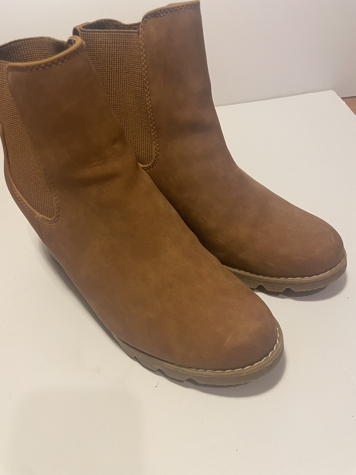 Universal Thread Amelia wedge booties Light Brown… - image 4