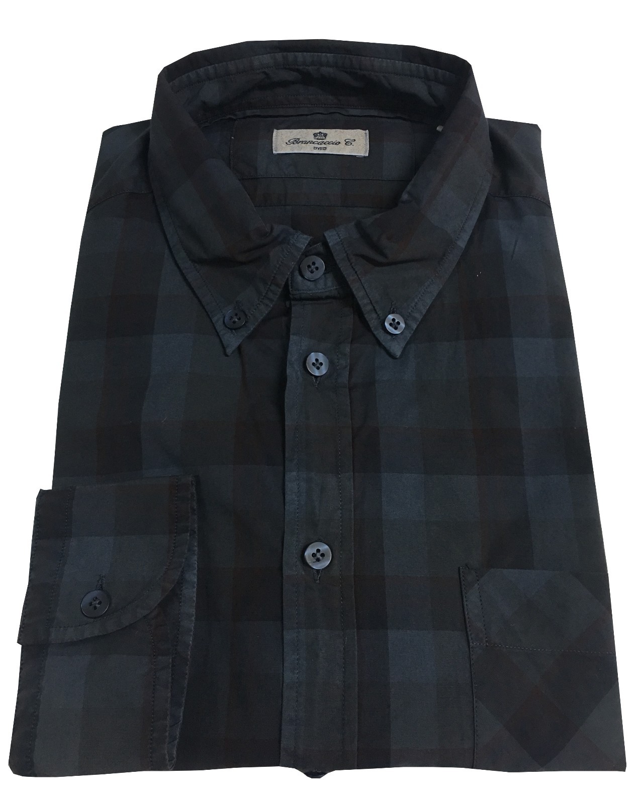 Рубашка BRANCACCIO camicia uomo на пуговицах от taschino NICOLA GOLD из 100% хлопка