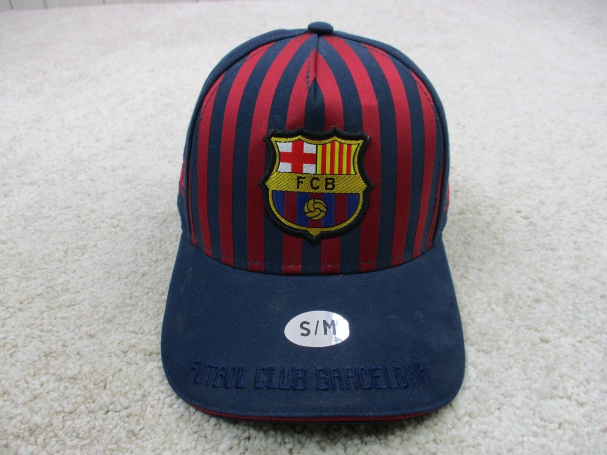 FUTBOL CLUB BARCELONA キャップ　美品 FC Barcelona Hat Cap Strap Back Blue Red Small Medium Soccer