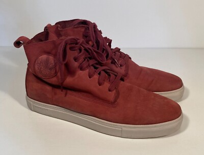 Red High-Top Men\'s Blackstone Shoes BLACKSTONE Red suede fashion sneakers Men | Mercari main image 2