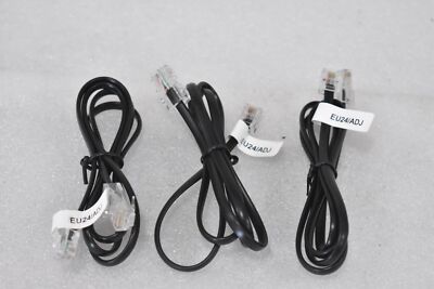 PLANTRONICS EUD24/ADJ EHS CABLE FOR AVAYA HEADSET 2420 4610 5420 5610 (LOT OF 3)