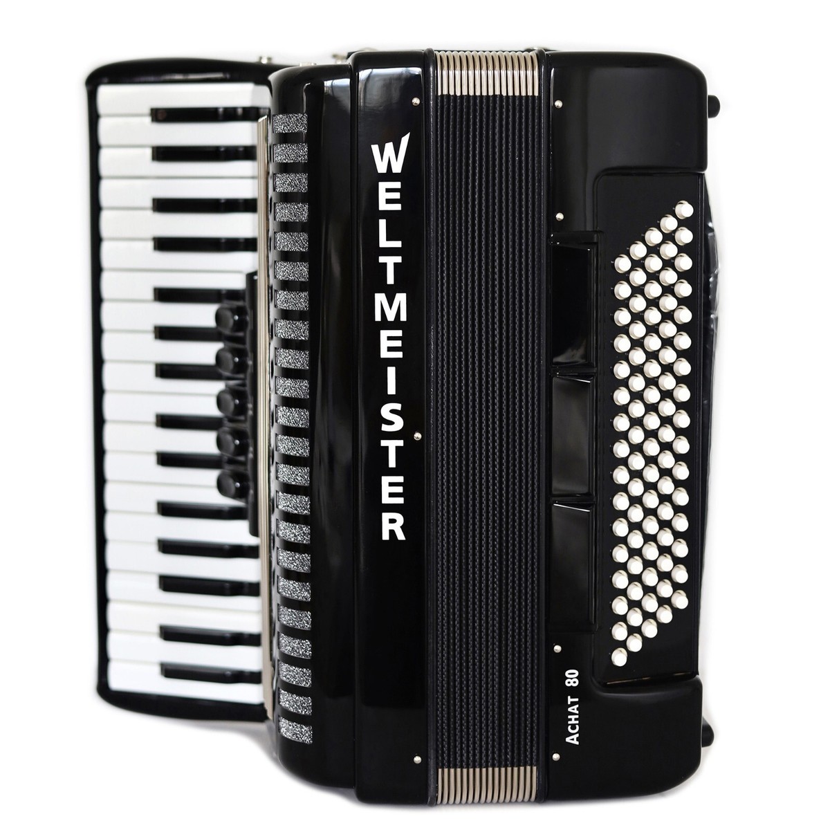 Weltmeister Achat 80 Black New Piano Accordion made in Germany