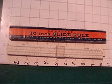 vintage SLIDE RULE: made in USA in box, pat. pending, #1
