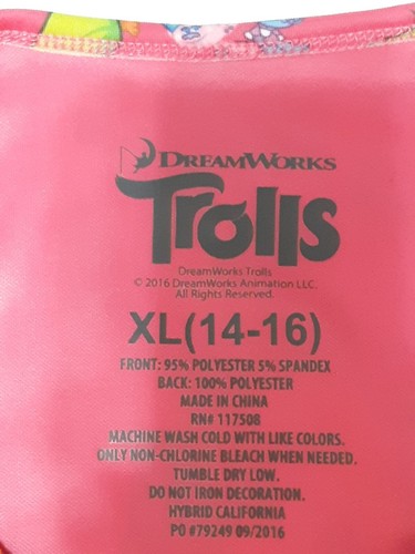 TROLLS World Band Together Poppy Sequin Skater Dress Pink Purple Girls XL 14-16 - Picture 4 of 6