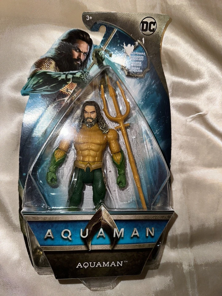 DC 美泰 Aquaman Jason Momoa 动作雕像 全新 全新带盒 — 第 3/3 张图片