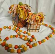 Fall Decorative Wood Block Pumpkins