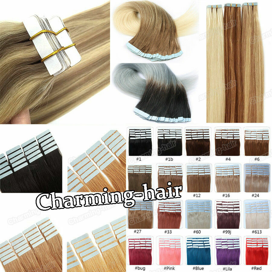 Invisible Tape in Extensions Human Hair For Salon PU Skin Weft Human