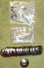 25 COUNT 1 1/2 INCH SLOTTED STAR CONCHO WESTERN SADDLE BRIDLE LEATHER TACK HORSE