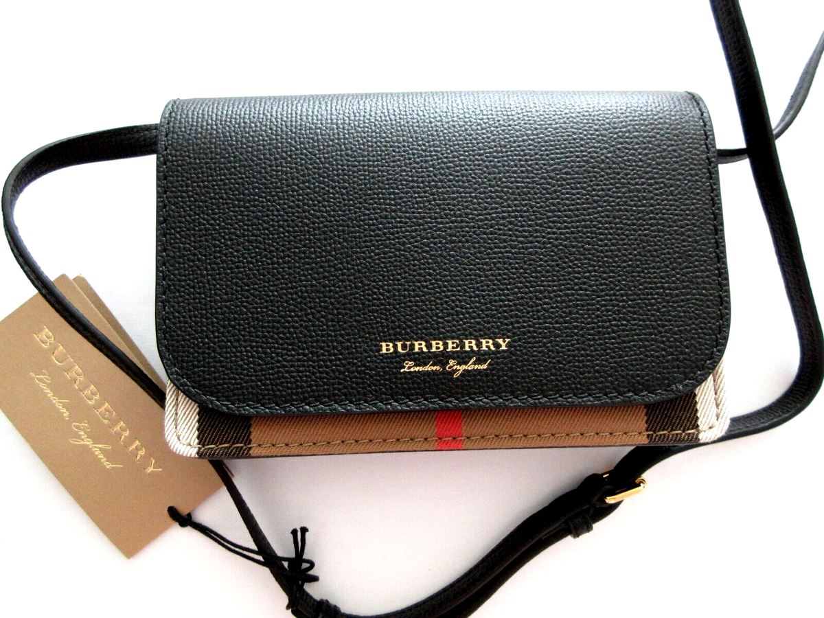Burberry Crossbody Hampshire House Check Derby black Burberry Crossbody Hampshire House Check Derby black