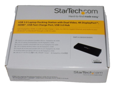 StarTech.com USB 3.0 Docking Station Dual VIDEO , HDMI / 4K DisplayPort  *NEW